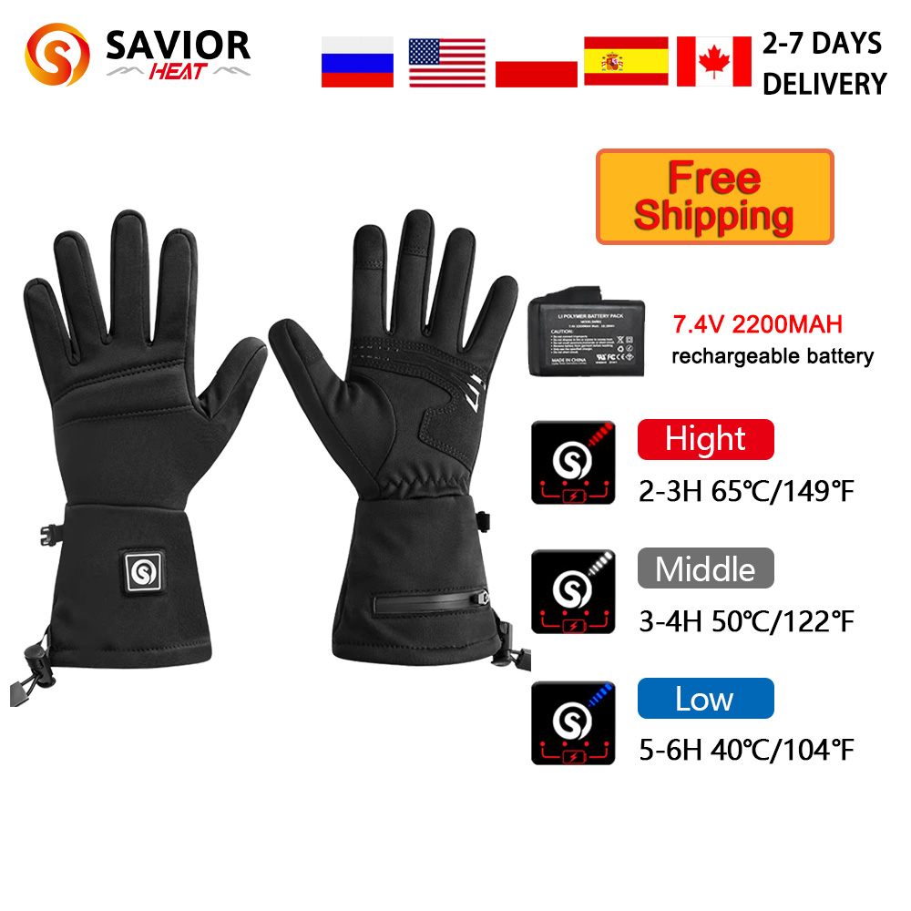Motorcycle Glove Knuckle - Snow Deer S18 Inverno Luvas Aquecidas
