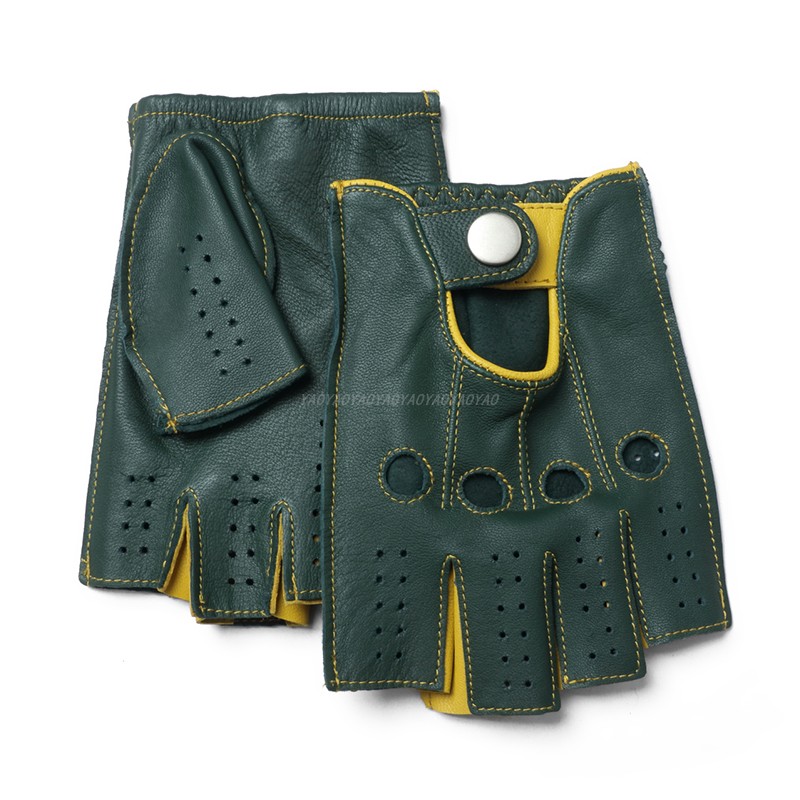 Leather Driving Glove - Luvas Masculinas de Couro Genuíno de