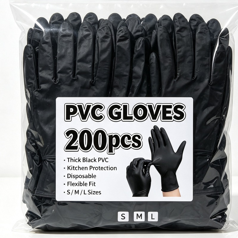 Luvas Pretas Descartáveis Unis - Latex Disposable Glove avaliação e preço