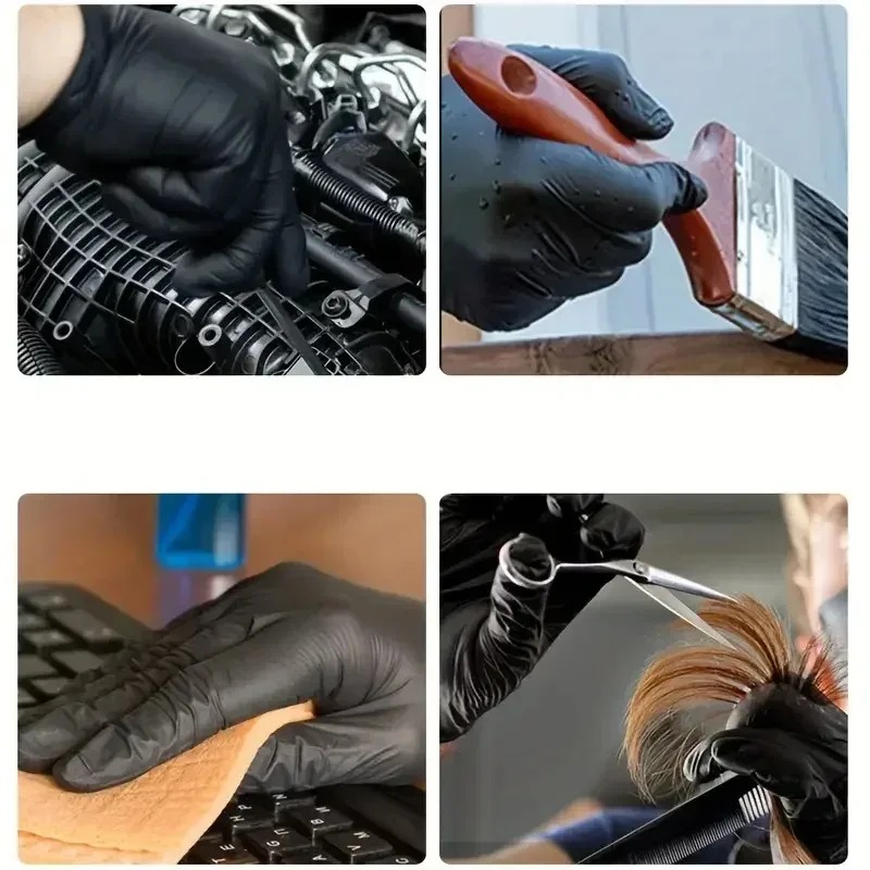 Luvas Pretas Descartáveis Unis - Latex Disposable Glove avaliação e preço