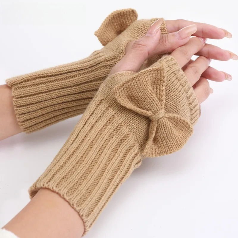 Luvas de Tricô Sem Dedos com L - Fingerless Glove Knit avaliação e preço