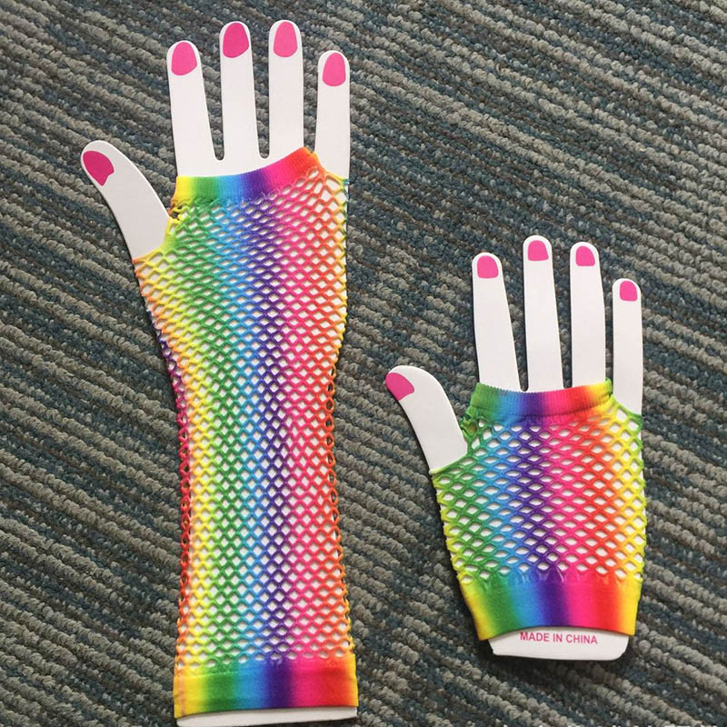 1 Par de Luvas Longas de Rede  - Fingerless Glove Knit avaliação e preço