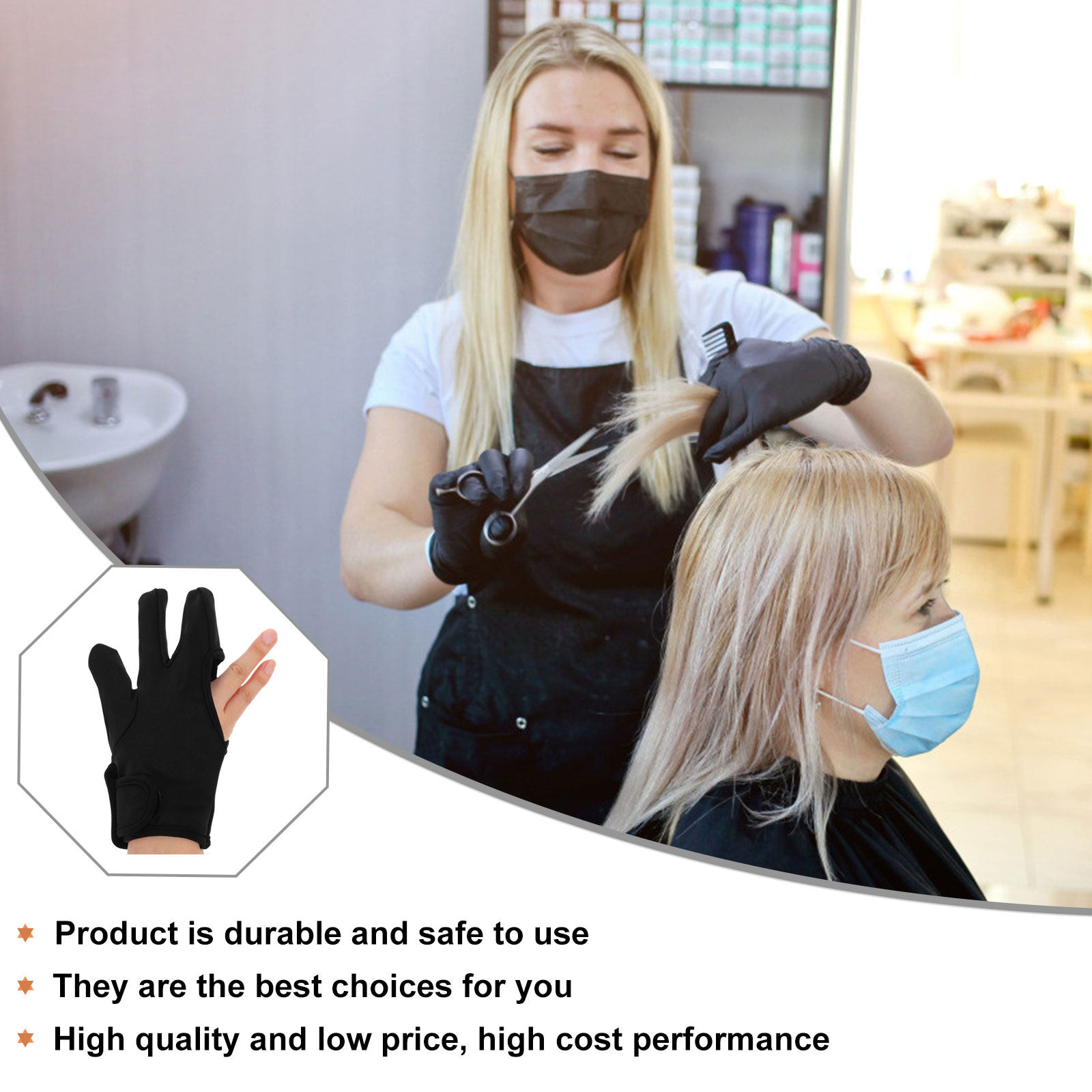 Luva de Cabeleireiro com 3 Ded - Heat Resistant Glove avaliação e preço