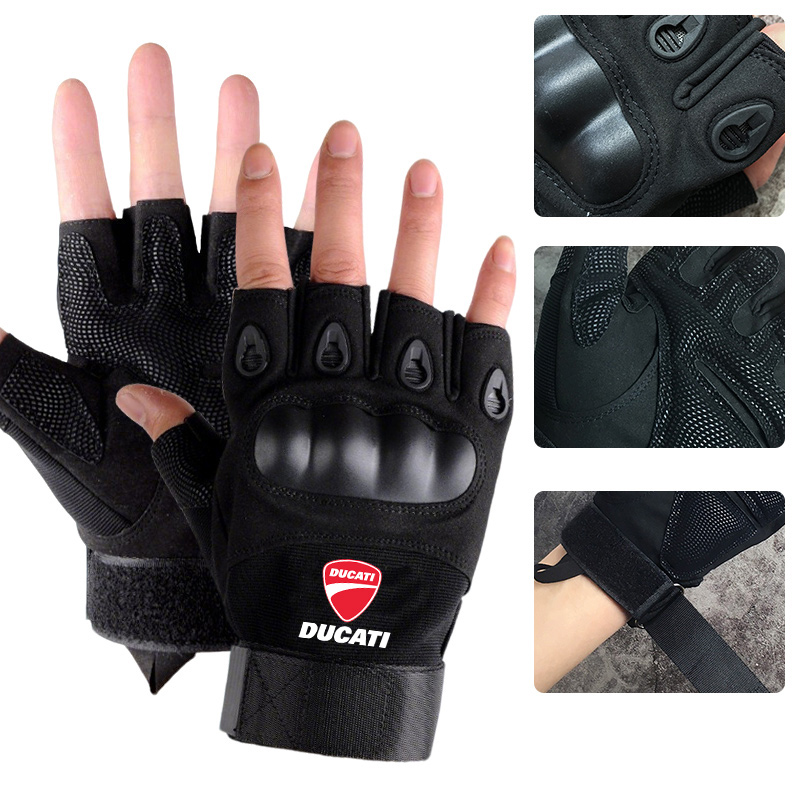 Luvas táticas de meio dedo com - Motorcycle Glove Knuckle avaliação e preço